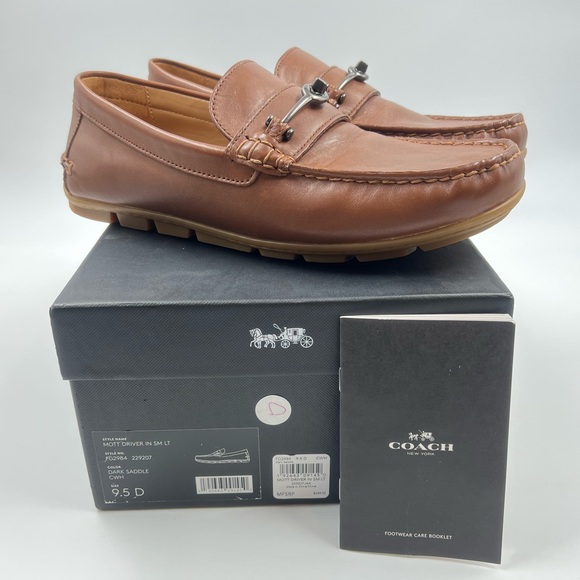 Coach Mott Driver IN SM LT FG2984 Dark Saddle Brown Loafer Shoes Men’s 9.5 D